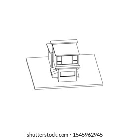 Architecture Building construction design line art isolated images