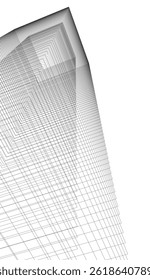 Architecture building. Design 3d background