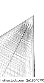 Architecture building. Design 3d background