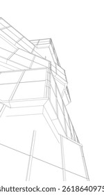 Architecture building. Design 3d background
