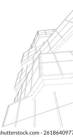 Architecture building. Design 3d background