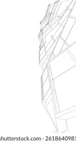 Architecture building. Design 3d background