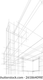 Architecture building. Design 3d background
