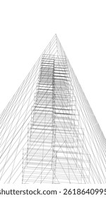 Architecture building. Design 3d background