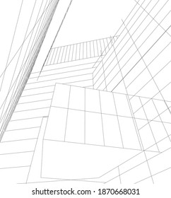 architecture building design 3d illustration