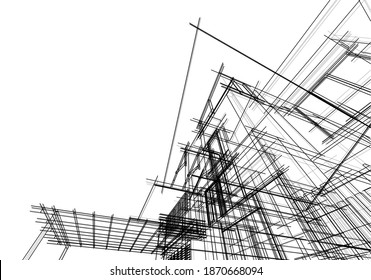 diseño de arquitectura ilustración 3d