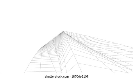 diseño de arquitectura ilustración 3d