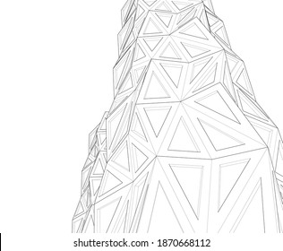 architecture building design 3d illustration