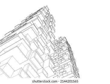 architecture building design 3d illustration