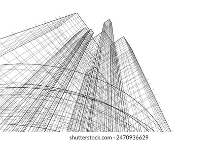 Architecture building. Design background vector illustration