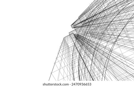 Architecture building. Design background vector illustration
