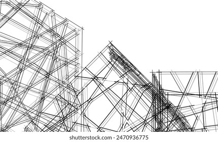 Edificio de arquitectura. Ilustración vectorial de fondo de diseño