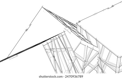 Architecture building. Design background vector illustration
