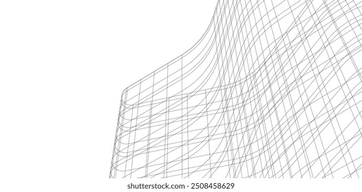 Architecture building. Design background vector 3d illustration