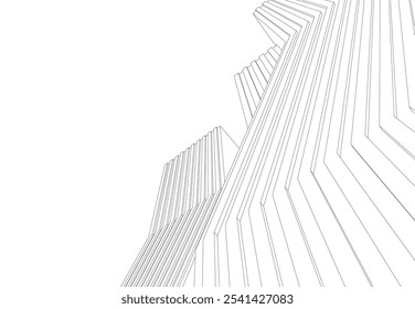 Architekturgebäude Designhintergrund, Vektorgrafik