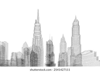 Architecture building. Design background vector illustration