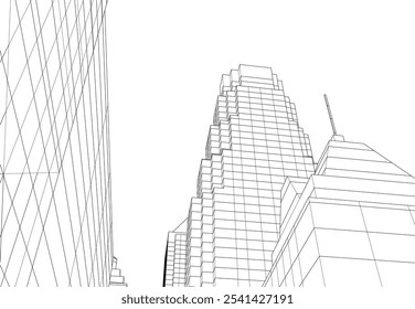 Architecture building. Design background vector illustration