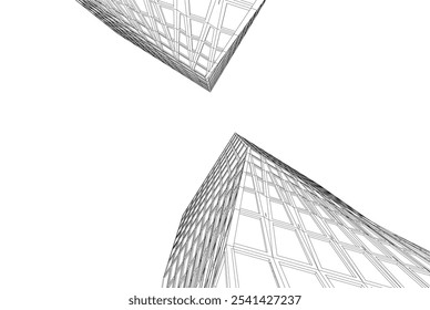 Construção de arquitetura. Desenhar a ilustração do vetor de fundo