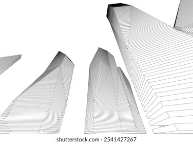 Construção de arquitetura. Desenhar a ilustração do vetor de fundo
