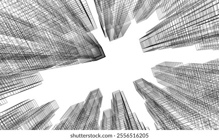 Architecture building. Design background vector illustration