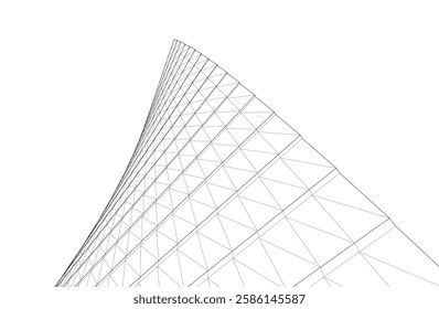 Architecture building. Design background vector 3D illustration
