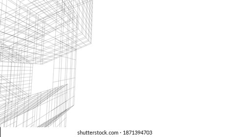 diseño de arquitectura vector 3d ilustración
