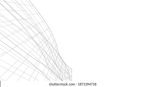 architecture building design vector 3d illustration