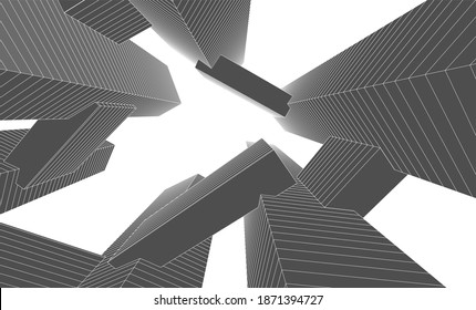 diseño de arquitectura vector 3d ilustración