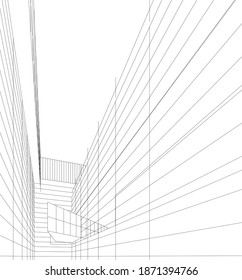 architecture building design vector 3d illustration