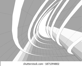 architecture building design vector 3d illustration
