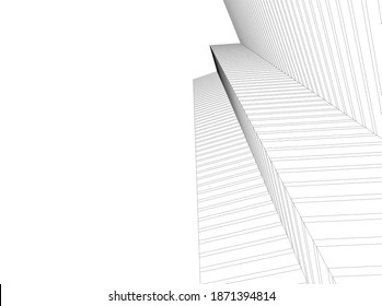 Architektur-Baudesign, Vektorgrafik 3D