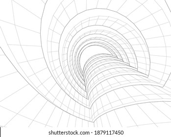 architecture building design vector 3d background