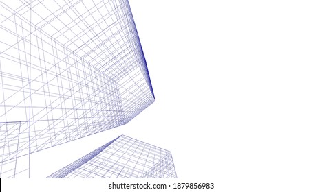 architecture building design vector 3d illustration