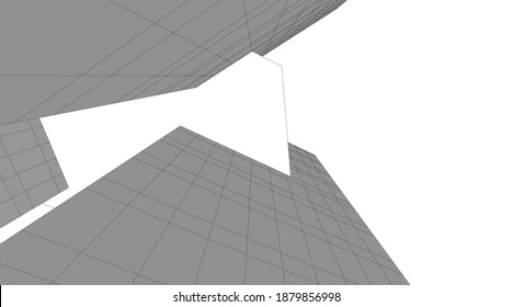 diseño de arquitectura vector 3d ilustración