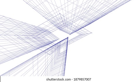 architecture building design vector 3d illustration