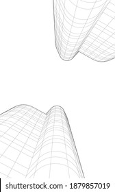 diseño de arquitectura vector 3d ilustración