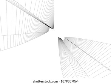 architecture building design vector 3d illustration