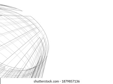architecture building design vector 3d illustration