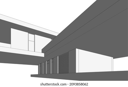 Architektur-Baudesign, Vektorgrafik