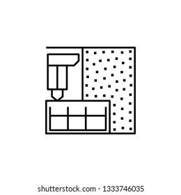 architecture, building, dimensional, printed icon. Element of future technological pack for mobile concept and web apps icon. Thin line icon for website design and development
