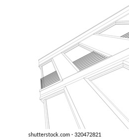 Architecture building. Geometric background