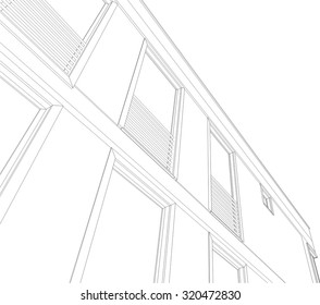 Architecture building. Geometric background