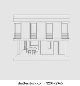 Architecture building. Geometric background