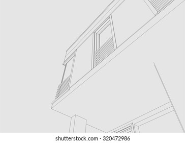 Architecture building. Geometric background