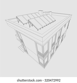 Architecture building. Geometric background