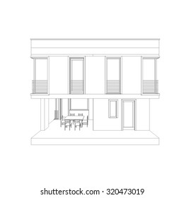 Architecture building. Geometric background