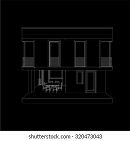 Architecture building. Geometric background