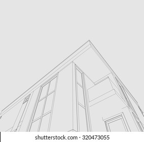 Architecture building. Geometric background