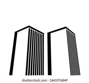 architecture building icon concept logo vector illustration