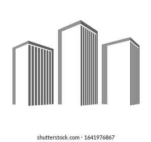 architecture building icon concept logo vector illustration